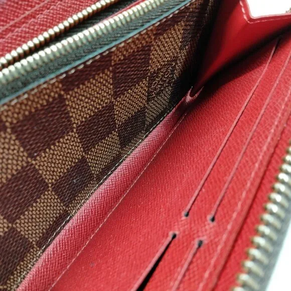 Authentic Louis Vuitton Long Wallet Brown Damier mn377-021526